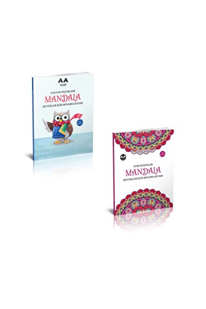 Akıllı Adam Yayınları Mandala Büyükler Için Boyama Kitabı 2'li Set Mandala Bo...