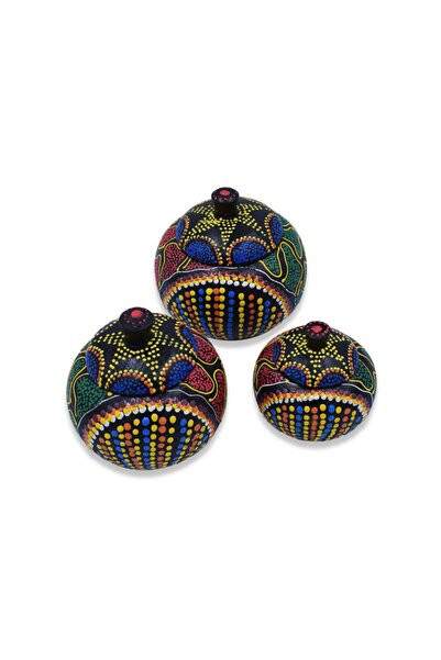 Hedicaret طقم وعاء توابل خشبي، كبير، 3 أحجام مختلفة، وعاء ملح، وعاء فلفل