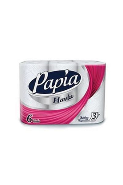 Papia 6 Rolls of 4 Pieces - 3 Layer Paper Towels