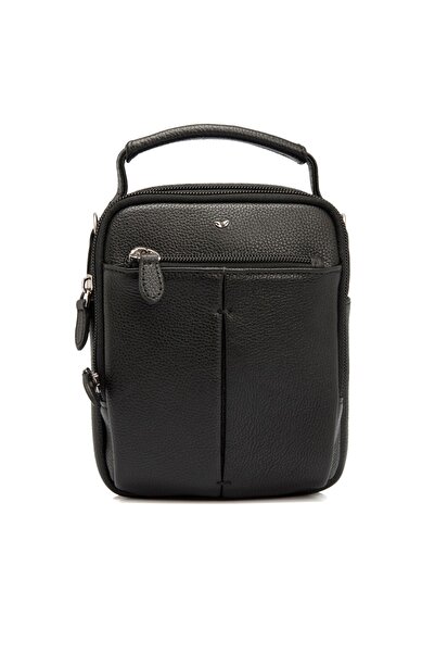 Tergan Geantă neagră cu curea din piele pentru bărbați 21391a6f
