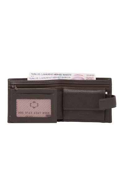 Tergan Мъжки кафяв кожен портфейл 01571a7p
