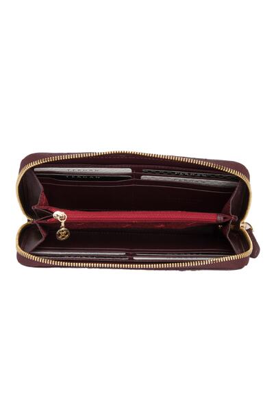 Tergan Claret Red Leather Women's Wallet 05800n2ı