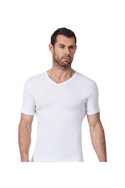 Namaldı Men's White V-Neck Short Sleeve Undershirt 131