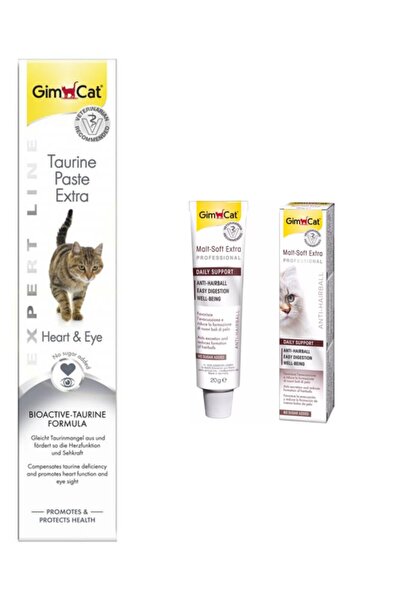 Gimcat Taurine Paste Kalp Ve Göz Sağlığı Destekleyici 50gr + Anti-hairball Ma...