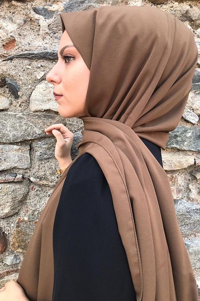 Stella Chocolate Color Medina Silk Shawl.