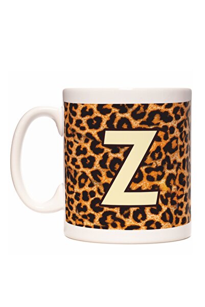 Rock'n Fox كوب قهوة بتصميم حرف Z بنمط الفهد
