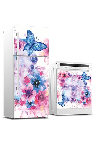 Tilki Dünyası Refrigerator And Dishwasher Set Sticker 0224