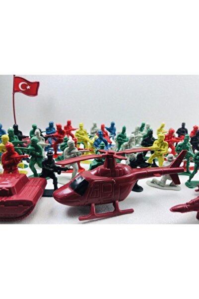 Bircan Oyuncak Türk Askeri Asker Seti Tam 58 Parça Oyuncak Asler Seti