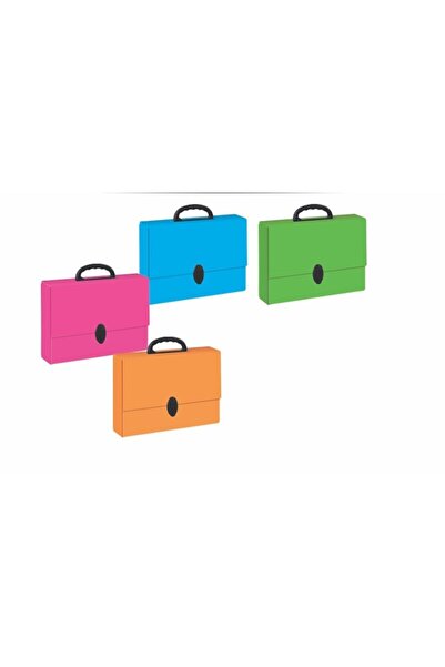 KESKİN COLOR Box File with Handle Fluorescent Blue120803-99