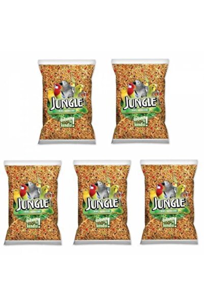 Jungle Muhabbet Kuşu Yemi 1 Kg X 5 Adet + Hediye