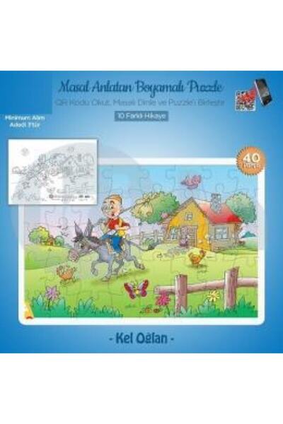 Ecrin Yayınları Masal Anlatan Boyamalı Puzzle - Kel Oğlan
