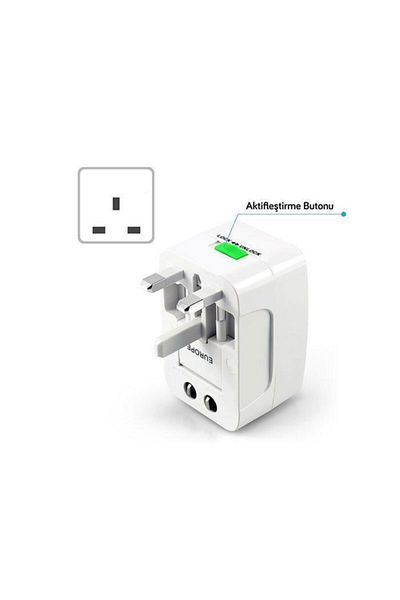 OEM S-link Slx-wta03 White Universal Travel Adapter * Powermaster Multiple Socket Converter Adapter