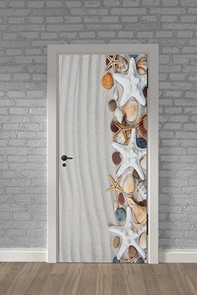 Naz Konsept Deniz Kabuğu Manzaralı Kapı Kaplama Folyoları