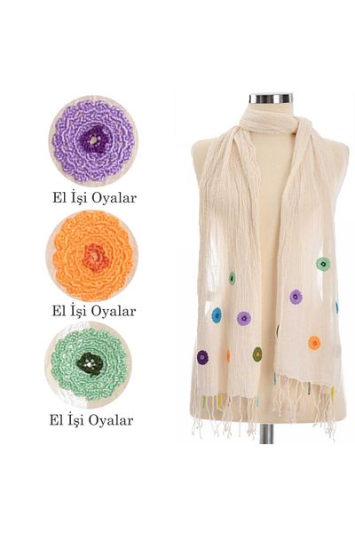 Dosimira Handmade Cotton Shawl with Natural Motif