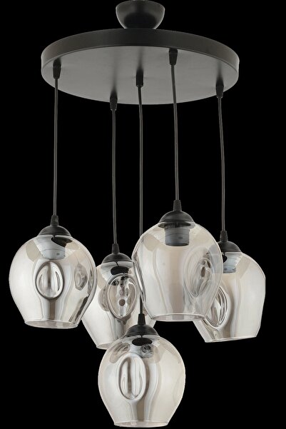 Trendylight Bowling 5 Li Füme Renkli Sarkıt Avize