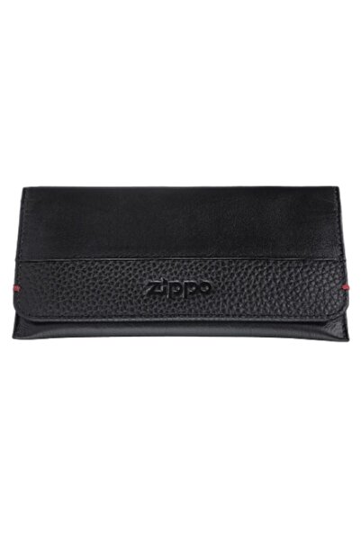 Zippo Nappa Deri Bi-fold Tütün Kesesi Siyah