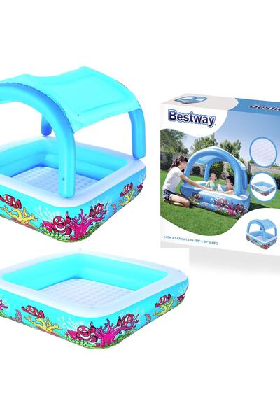 BESTWAY 62002 Pompasıyla, 52192 Gölgelikli Oyun Havuzu
