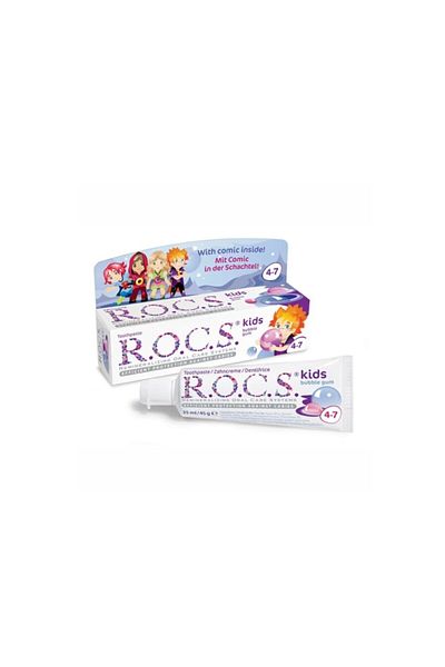 R.O.C.S. Rocs Kids 4-7 Years Bubble Gum Taste Toothpaste - 45 G