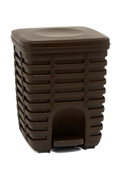 Prima Nova Banyo Mutfak 9 Lt Palm Pedallı Çöp Kovası - Kahve Rengi