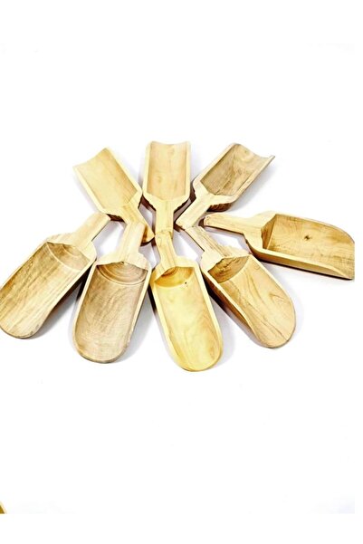 Lizge Naturel 8'li Set Şimşir Ağacı Baharatlık Kaşığı Kd-251