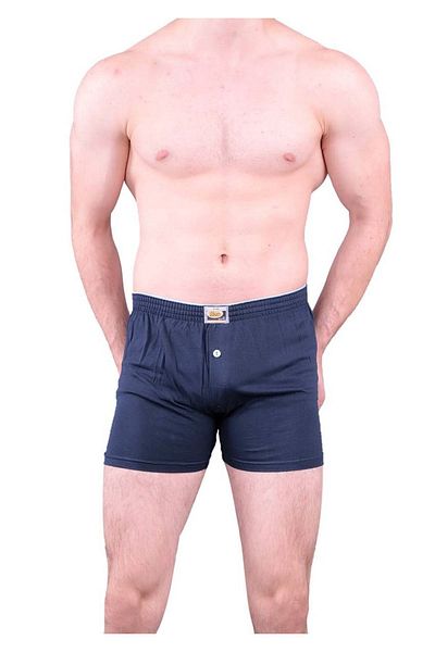 İlke Ανδρικά 3 τεμάχια Navy Blue χτενισμένα βαμβακερά μασίφ μπόξερ 011
