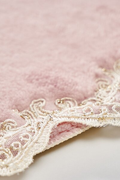 Alanur Home Selonya Welsoft Oval 2-Piece Bath Set Powder