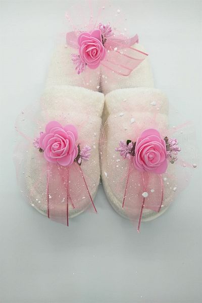Melkady Aksesuar 024pe- 2-Piece Maternity Set, Maternity Slippers and Crown- Pink