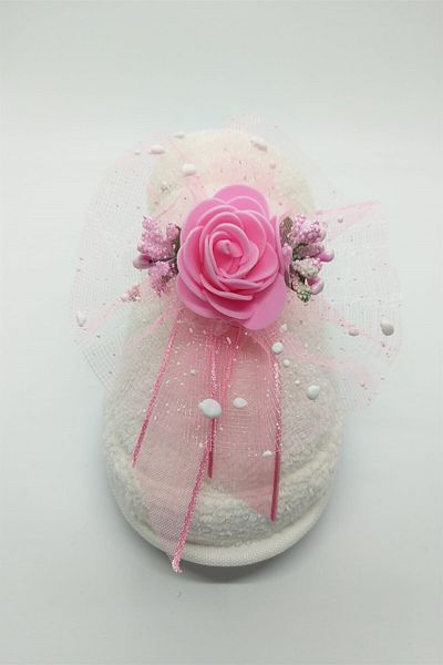 Melkady Aksesuar 024pe- 2-Piece Maternity Set, Maternity Slippers and Crown- Pink