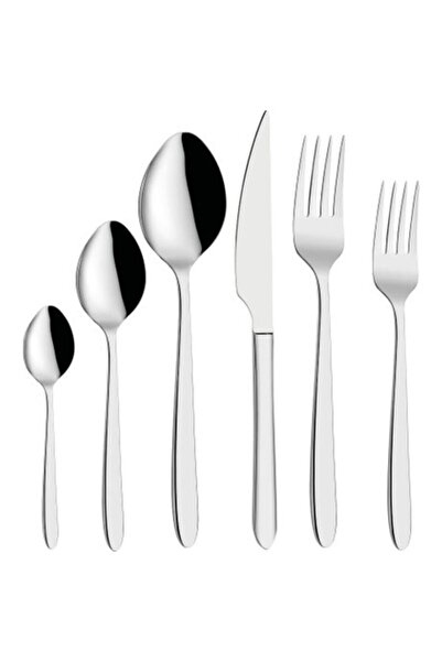 Elegance 36 Parça Kaşık Çatal Bıçak Seti 3 Mm 304 Kalite 6 Kişilik Bıçaklı Set