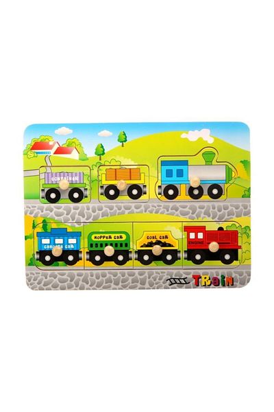 Bigpoint Wooden Puzzle Train with Pin Bohj98020