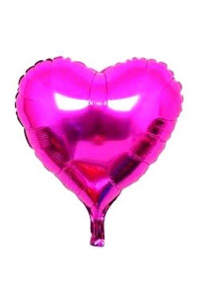 Deniz Party Store Heart Foil Balloon 24 Inch 60 cm Fuchsia Color 1 Piece