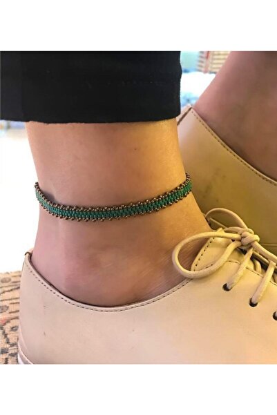 Afrika Butik Yeşil-bakır Miyuki Boncuk Halhal