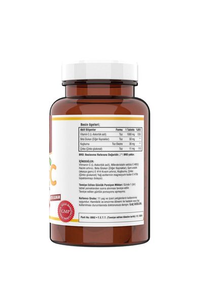 NCS Rosehip Beta Glucan Vitamin C - 1000 Mg, 120 Tablets X 6 Boxes, 720 Tablets