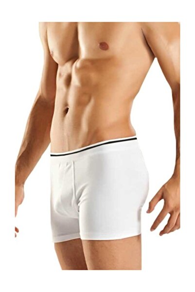 Berrak مجموعة بوكسر ليكرا بيضاء مكونة من 3 قطع