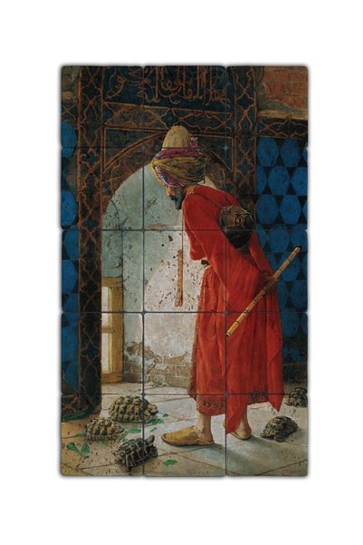Oscar Stone Decor Kaplumbağa Terbiyecisi Doğaltaş Tablo
