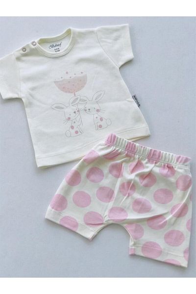 Bebitof Baby Rabbit Love Double Set Pink Polka Dot
