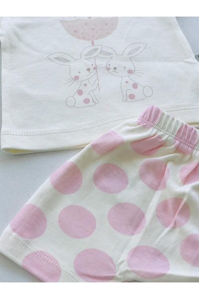 Bebitof Baby Rabbit Love Double Set Pink Polka Dot