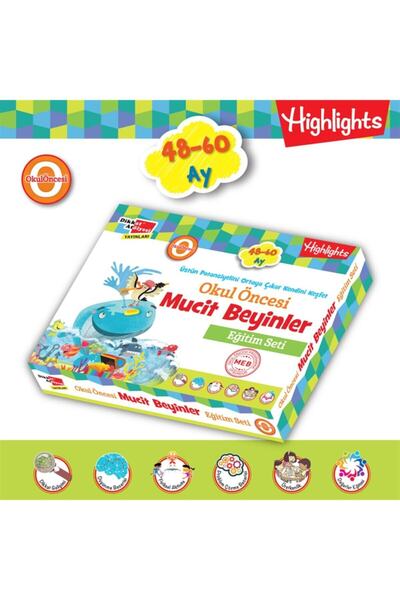 Highlights Yayınları Okul Öncesi Mucit Beyinler Eğitim Seti 48-60 Ay