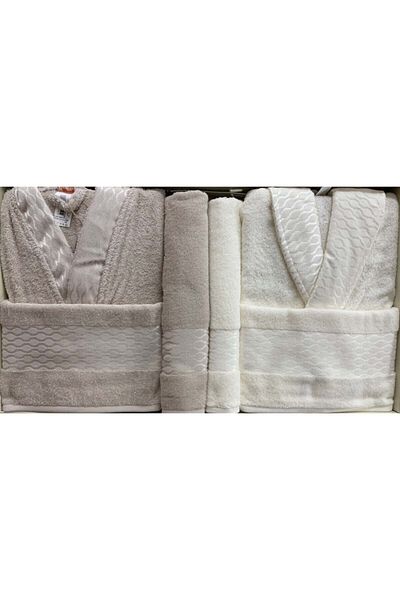 Özdilek Elissa 6 Τεμάχια 100% Βαμβακερό Σετ Μπουρνούζι Stone-cream
