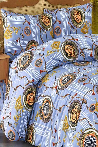 MAJESTE Diplomatic Home Gold Ranforce Double Sport Duvet Cover Set - 12140 Gray