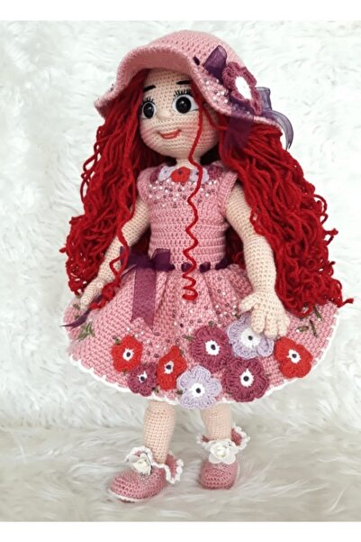 OYUNCAKPARK Pembe Gelincik Bebek Amigurumi Organik Oyuncak