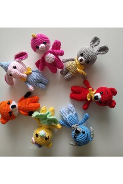 OYUNCAKPARK Miniş Maskot Hayvanlar Takımı Amigurumi Organik Oyuncak