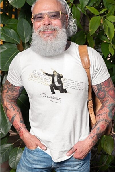 SCUBAPROMO تي شيرت أتاتورك زيبيك أبيض للرجال