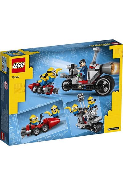LEGO Unstoppable Minions Motorcycle Tracking - Bob, Stuart and Gru Figures (75549)
