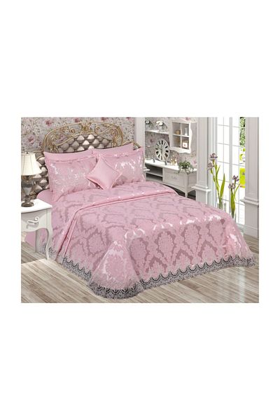 Elisa home Sultan Double Dowry Pique Set Chenille Fabric Powder