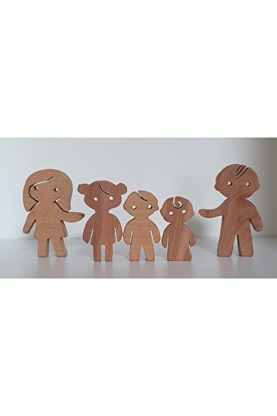 kırtkırt ahşap طقم عائلي مكون من 5 قطع للأم والأب والطفل والداردورف من الخشب ...
