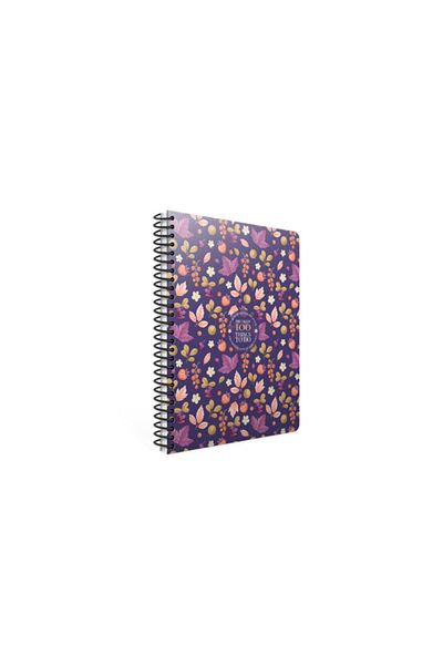 Gıpta 100 lucruri Copertă rigidă în spirală 100 coli 19x26 cm Caiet în carouri