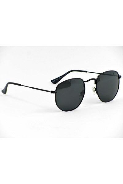 Luis Marin Lina Pentagonal Polarized Men's Sunglasses Black LN002
