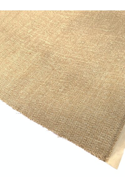 Doğal Atölye Simli Jüt Dekoratif Kumaş Kanaviçe Çuval Kumaşı 100 cm En-2 mt