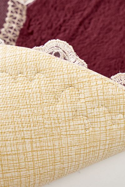 Alanur Home Set de baie Selonya Welsoft Oval 2 piese Roșu Claret
